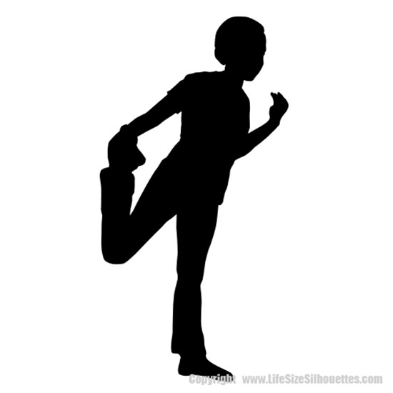 Picture of Boy Stretching 54 (Children Silhouette Decals)