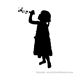 Picture of Girl Blowing Bubbles 30 (Wall Decal)