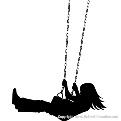Picture of Girl Swinging 3 (Children Silhouette Decals)