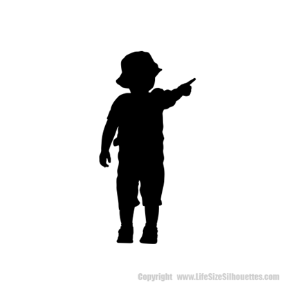 Picture of Toddler Pointing  3 (Children Silhouette Decals)