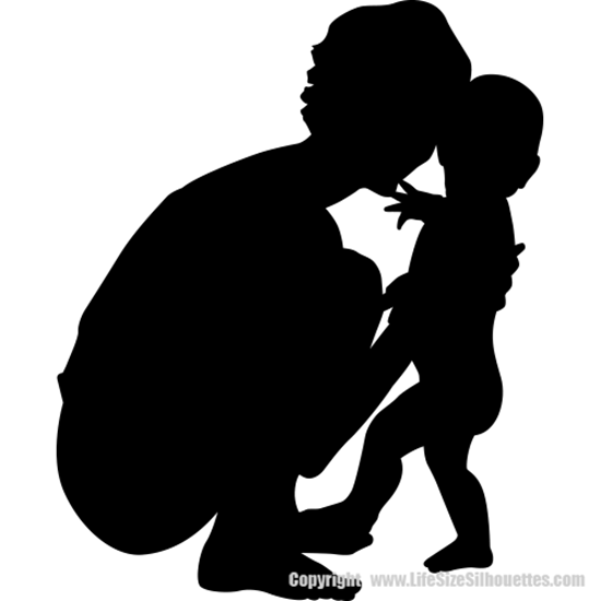 Picture of Mother and Baby  5 (Children Silhouette Decals)
